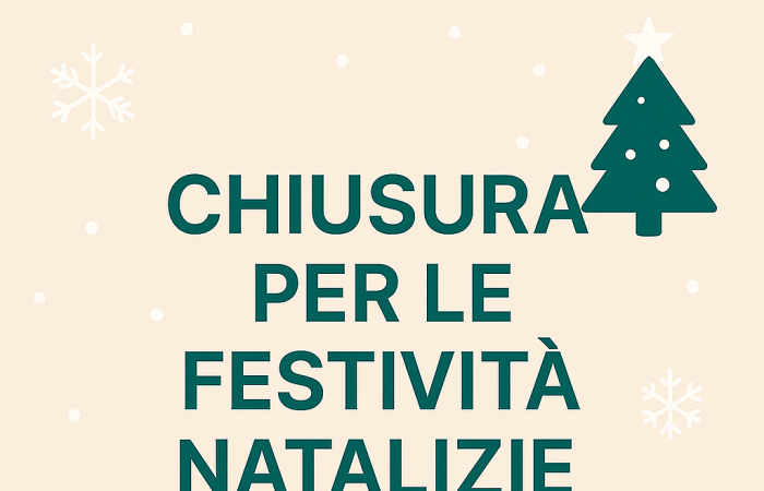 Informiamo gli utenti che le sedi del Consultorio Familiare P. M. Kolbe resteranno chiuse dal 20 dicembre 2025 al 6 gennaio 2026. Le attività riprenderanno regolarmente da mercoledì 7 gennaio 2026.
Cogliamo l’occasione per augurare a tutti buone feste e un sereno inizio anno.